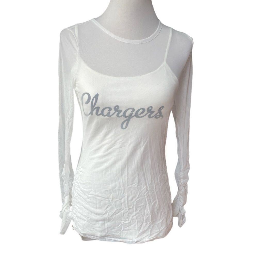 NFL Team Apparel All Sports Couture San Diego Chargers Tank Top with Mesh Cover